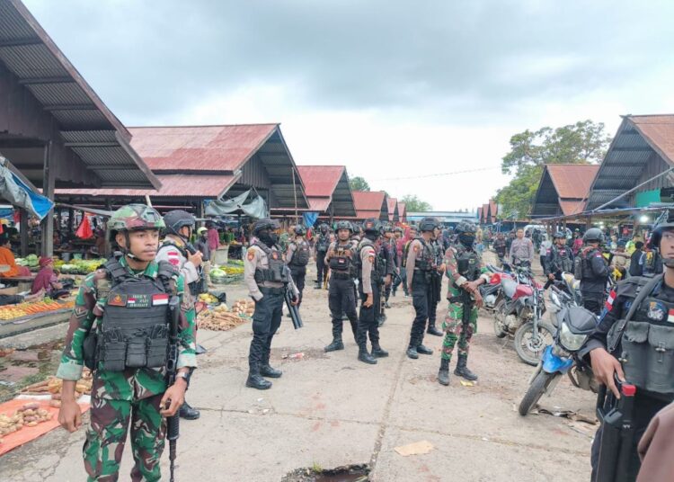 Jelang Sidang MK, Polres Jayawijaya Gelar Patroli Gabungan