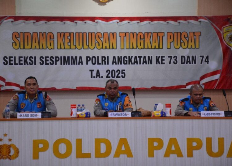 Irwasda Polda Papua Papua Pimpin Sidang Tes Akhir Sespimma Angkatan ke-73 & 74 T.A. 2025