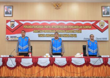 Penandatanganan Pakta Integritas Seleksi Penerimaan Anggota Polri Terpadu, Wakapolda Papua Tekankan Menggunakan Prinsip BETAH