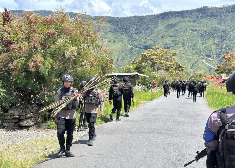 Kembali, Ribuan Alat Perang Diamankan Personel Gabungan TNI-Polri di Puncak Jaya Saat Laksanakan Patroli dan Razia