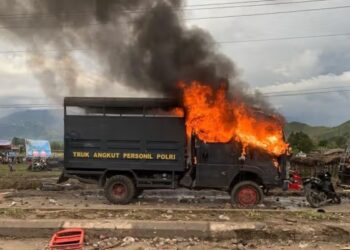 Polres Jayawijaya Polda Papua Tangani Kasus Kericuhan di Jayawijaya, 6 Orang Luka-Luka dan 7 Kendaraan Dibakar