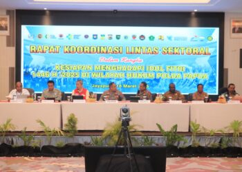 Wakapolda Papua Pimpin Pelaksanaan Rapat Koordinasi Lintas Sektoral Dalam Rangka Operasi Ketupat Cartenz – 2025