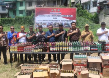 Satuan Narkoba Polresta Jayapura Kota Polda Papua Musnahkan Barang Bukti Hasil Sitaan, Temuan dan Razia Triwulan Pertama Tahun 2025