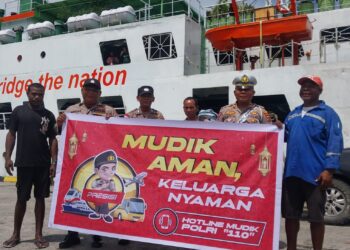 Pos Pelayanan kawasan pelabuhan laut Nabire amankan arus mudik