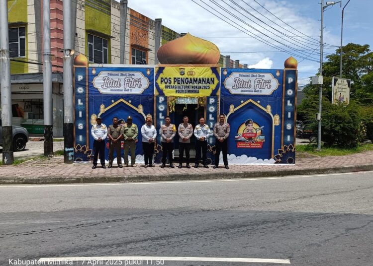 Kabag Ops Polres Mimika Polda Papua Tengah Tinjau 5 Pos Pengamanan Operasi Ketupat Noken 2025