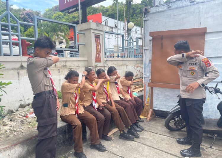 Subsatgas Keladi Sagu ORC 2025 Polresta Edukasikan Tata Cara Batuk dan Bersin Ke Saka Bhayangkara