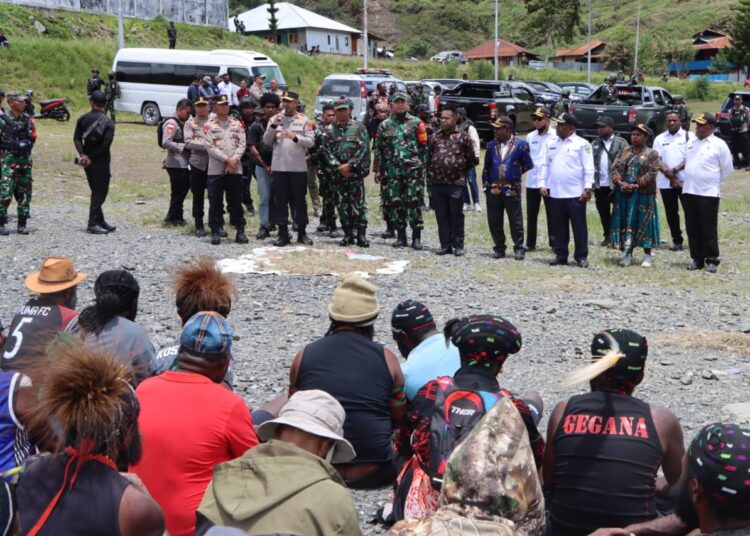 Kapolda Papua Tengah Dipercayakan Menghadiri Pernyataan Damai di Kabupaten Puncak Jaya