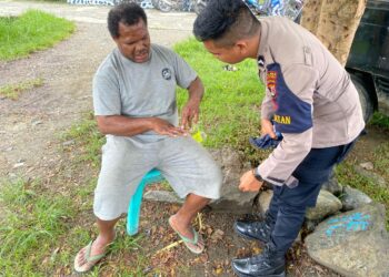Peduli Kesehatan Warga, Polres Jayapura Gelar Layanan Medis Lewat Program Keladi Sagu ORC 2025