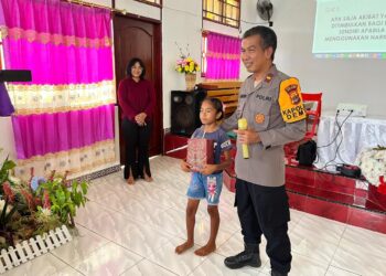 Kapolsek Demta Polres Jayapura Berikan Penyuluhan Bahaya Narkoba