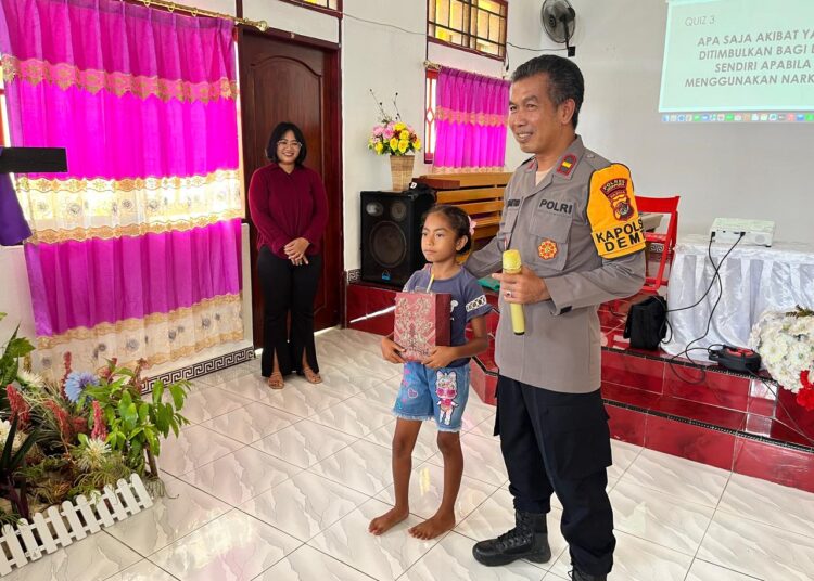 Kapolsek Demta Polres Jayapura Berikan Penyuluhan Bahaya Narkoba