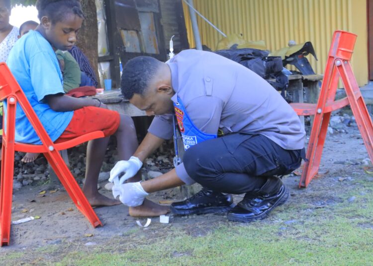 Satgas Keladi Saku Gelar Pelayanan Kesehatan Di Kampung Holani, Distrik Elelim