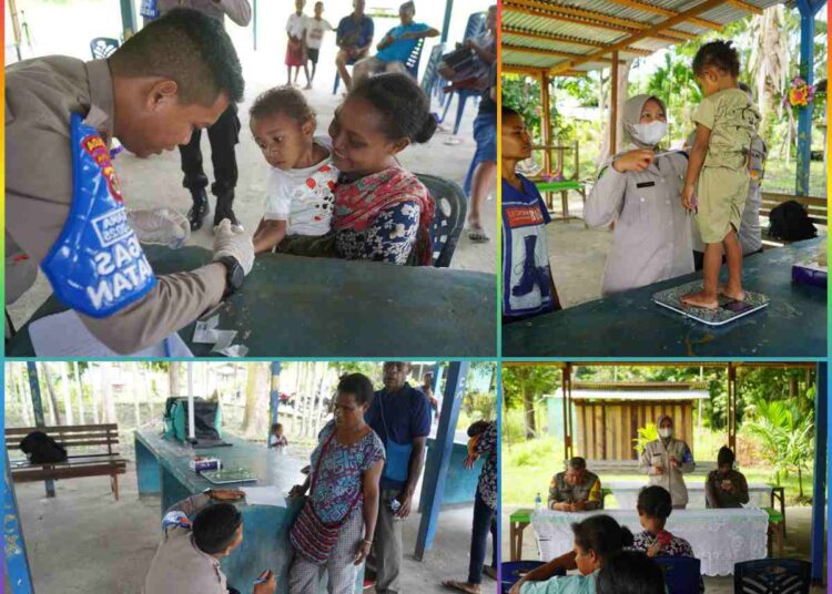 Subsatgas Keladi Sagu Polres Jayapura Polda Papua Gelar Sosialisasi dan Pemeriksaan Kesehatan di Kampung Kehiran