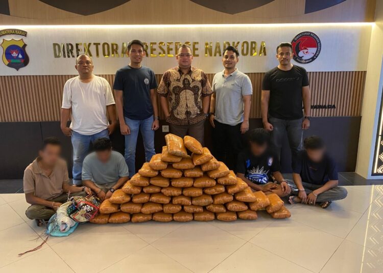 Polisi Gagalkan Peredaran 47 Kg Ganja di Sumbar, 4 Tersangka Ditangkap