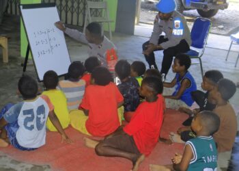 Satgas SI-IPAR Ajar Anak-anak Berhitung, Ciptakan Suasana Belajar yang Menyenangkan