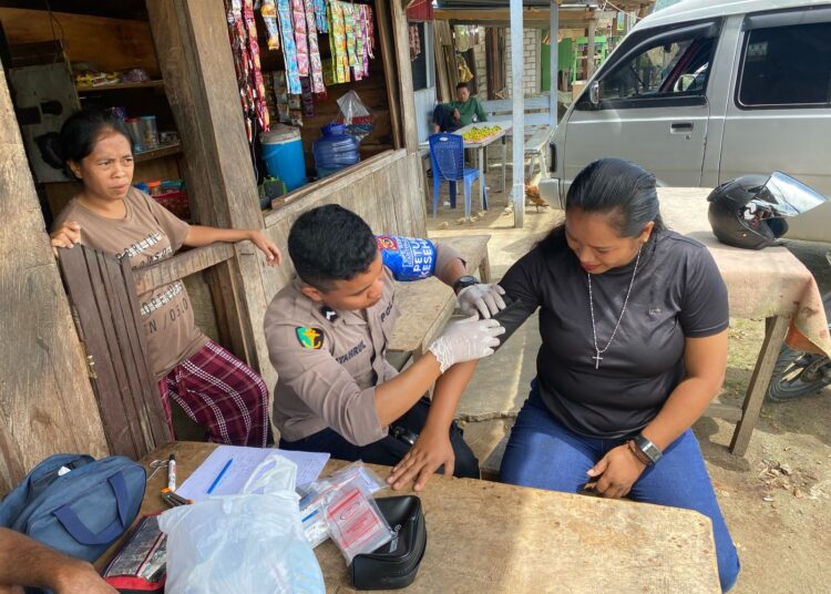 Subsatgas Keladi Sagu Gelar Pemeriksaan Kesehatan Gratis di Pangkalan Taksi Doyo Baru