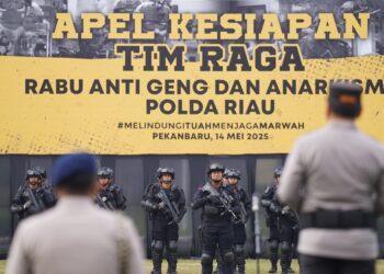 Polda Riau Launcing Program Tim Raga (Rabu Anti Geng dan Anarkisme)