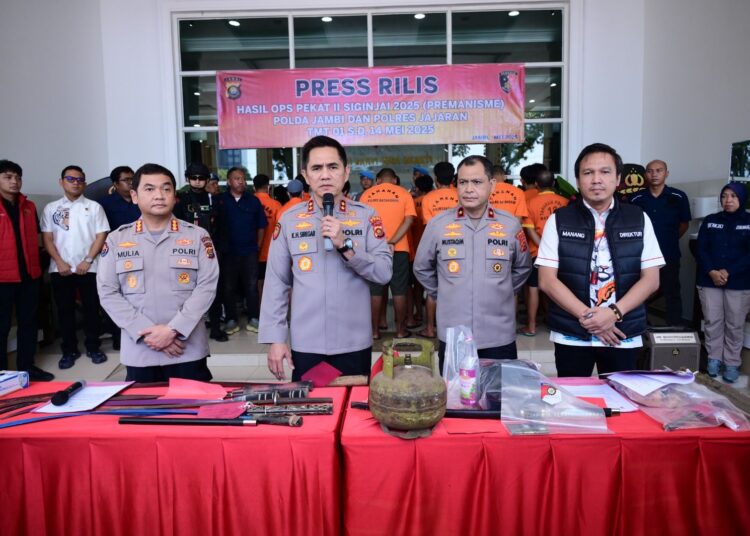 Polda Jambi Tangkap 274 Pelaku Premanisme, 32 Orang Ditahan