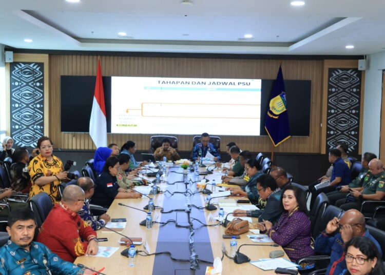 Kapolda Papua Hadiri Rapat Koordinasi Pemungutan Suara Ulang Terhadap Hasil Pemilihan Kepala Daerah Serentak Tahun 2024 Provinsi Papua