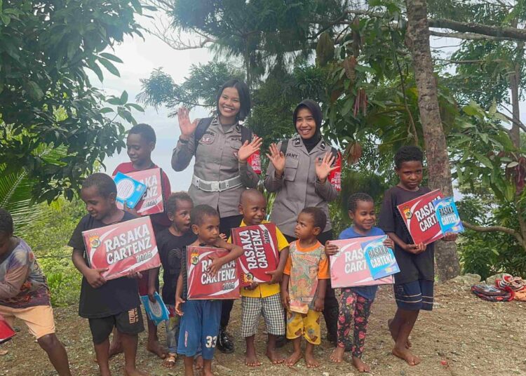 Duet Si-Ipar dan Keladi Sagu Ops Rasaka Cartenz 2025 Polresta Hadir di Kampung Tolikara