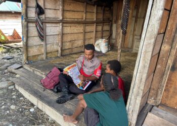 Dengan adanya Si-Ipar Rasaka Cartenz, Anak-anak di Kampung Lani, Kab.Nduga Papua Pegunungan Semangat Kembali untuk Belajar