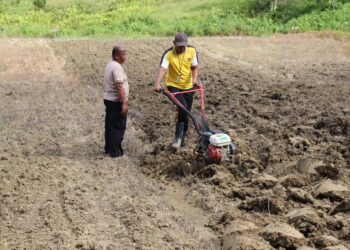 Sat Binmas Polres Sarmi Polda Papua Siapkan Lahan Ketahanan Pangan Guna Persiapan Penanaman Jagung