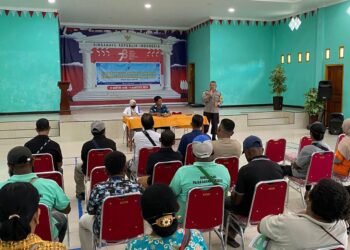 Satgas Keladi Sagu Polres Jayapura Polda Papua Gelar Sosialisasi Penanganan Malaria di Kampung Sabron Sari Dalam Rangka Operasi Rasaka Cartenz 2025