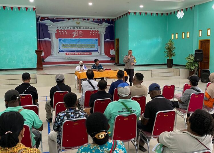 Satgas Keladi Sagu Polres Jayapura Polda Papua Gelar Sosialisasi Penanganan Malaria di Kampung Sabron Sari Dalam Rangka Operasi Rasaka Cartenz 2025