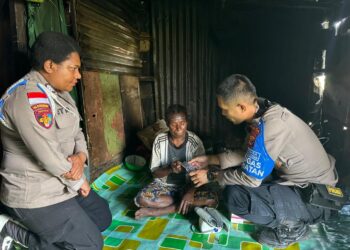 Subsatgas Keladi Sagu Polres Jayawijaya Gelar Kegiatan Kemanusiaan dalam Rangka Operasi Rasaka Cartenz 2025 di Kampung Pikhe
