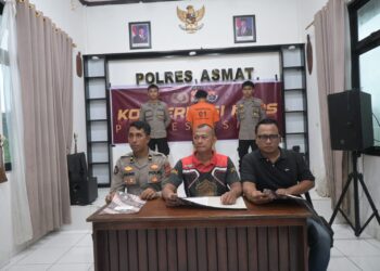 Polres Asmat Gelar Press Release Kasus Penjualan Miras Jenis Sopi