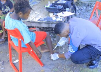 Satgas Keladi Sagu Gelar Bakti Kesehatan Gratis di Kabupaten Yalimo