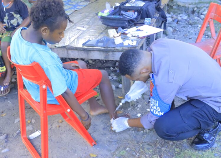 Satgas Keladi Sagu Gelar Bakti Kesehatan Gratis di Kabupaten Yalimo