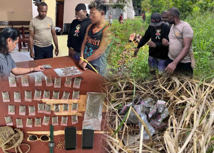 Polsek Demta Polda Papua Berhasil Tangkap 2 Pelaku Pengedar Narkotika Jenis Ganja