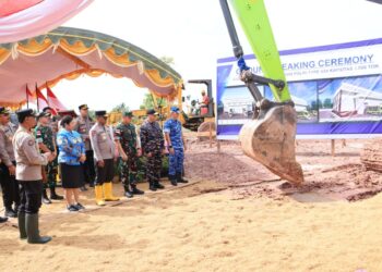 Polda Papua Bersinergi Menyukseskan Pembangunan Gudang Ketahanan Pangan Polri