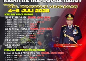 Kejuaraan Nasional Motoprix Seri 1 “Kapolda Cup Papua Barat” Siap Digelar di Sirkuit Drs. Dominggus Mandacan, 4–6 Juli 2025