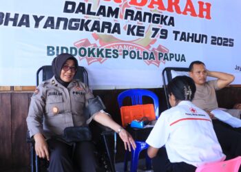 Donor Darah Sambut Hari Bhayangkara ke-79, Polda Papua Kumpulkan 153 Kantong Darah