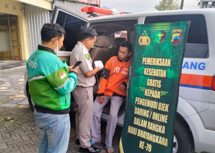 Polda Jateng Sediakan Layanan Cek Kesehatan Gratis untuk 4.000 Pengemudi Ojol