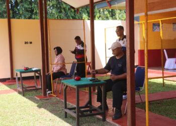 SPN Polda Papua Gelar Lomba Menembak dalam Rangka Hari Bhayangkara ke-79