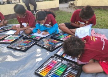 Subsatgas SI-IPAR Polres Jayawijaya Gelar Kegiatan Edukasi dan Kreativitas di Halaman Mako Polres Jayawijaya