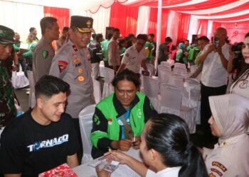 Meriahkan Hari Bhayangkara ke-79, Polda Sulut Berikan Layanan Kesehatan Gratis kepada 1.722 Pengemudi Ojol