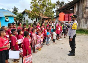 Program si-ipar operasi rasaka cartenz 2025 hadir mengajar dengan penuh kasih dan merangkul bersama anak-anak generasi emas papua di kota oksibil kab. pegunungan bintang