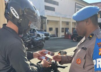 Bid Propam Polda Papua Gelar Ops Gaktibplin Kendaraan R2 dan R4 di Mako Lama Polda Papua