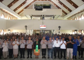 Menyambut HUT Bhayangkara Ke-79, Polda Papua Gelar Doa Bersama di Gereja Pengharapan