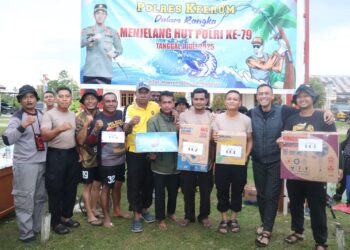 Polres Keerom Gelar Lomba Mancing Ikan Sambut Hari Bhayangkara ke-79