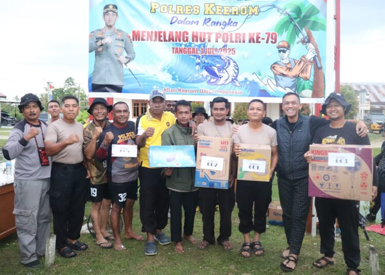 Polres Keerom Gelar Lomba Mancing Ikan Sambut Hari Bhayangkara ke-79