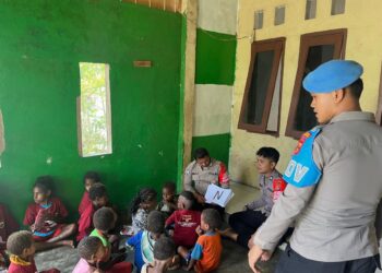 Satgas Si Ipar Polres Yahukimo Hadirkan Kecerian Belajar Bagi Anak-Anak