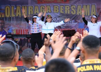 Semangat Kebersamaan Warnai Olahraga Bersama HUT Bhayangkara Ke-79 di Kota Jayapura