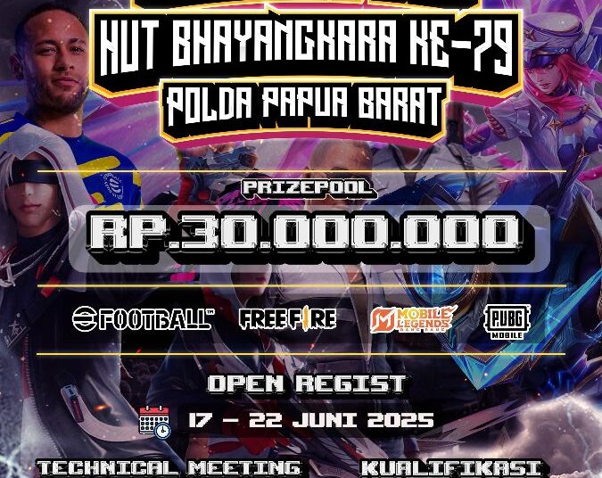 Polda Papua Barat Gelar Tournament E-Sport Peringati Hari Bhayangkara ke-79