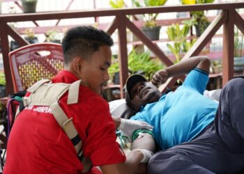 Polsek Nimbokrang Gelar Donor Darah Sambut HUT Bhayangkara ke-79