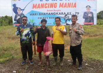 Ratusan Masyarakat Boven Digoel Ramaikan Lomba Mancing Mania Dalam Rangka HUT Bhayangkara ke-79