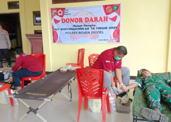 Hari Bhayangkara ke-79, Polres Boven Digoel Laksanakan Aksi Donor Darah Kemanusiaan